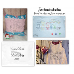 Stickserie - Familienbaukasten Strichmännchen Familie Strichmännchen